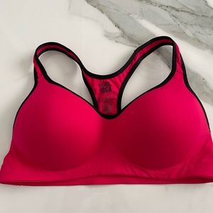 Bright red VS sports bra
